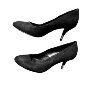Call It Spring Black Faux Suede Stiletto Heels 3” Size 6